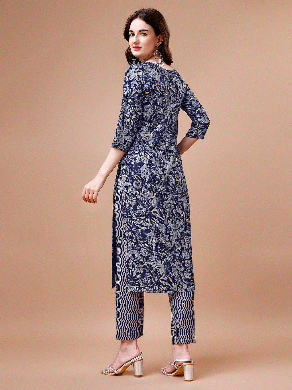 Women Floral Printed Casual Wear Kurta With Pant, Multicolor - Hiral Fashion