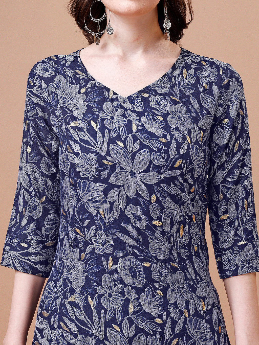 Women Floral Printed Casual Wear Kurta With Pant, Multicolor - Hiral Fashion
