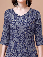 Women Floral Printed Casual Wear Kurta With Pant, Multicolor - Hiral Fashion