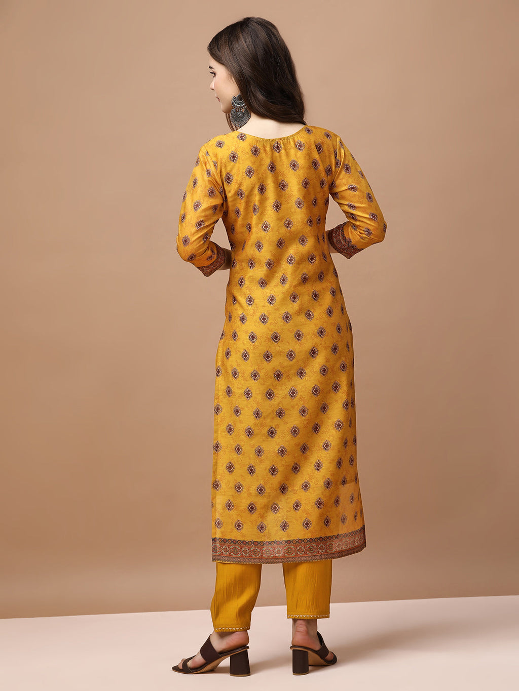 Embroidered & Ethnic Motifs Printed Kurta With Pant & Dupatta, Multicolor - Hiral Fashion - Distacart