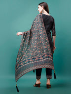 Hand Embroidered Kurta With Pant & Dupatta, Multicolor - Hiral Fashion - Distacart
