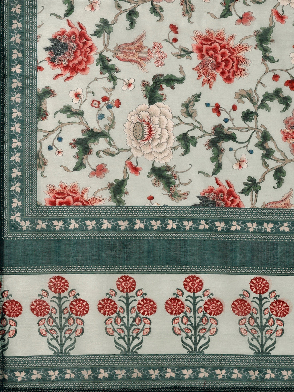 Hand Embroidered Kurta With Pant & Dupatta, Multicolor - Hiral Fashion