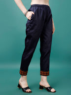 Hand Embroidered Kurta With Pant & Dupatta, Multicolor - Hiral Fashion - Distacart