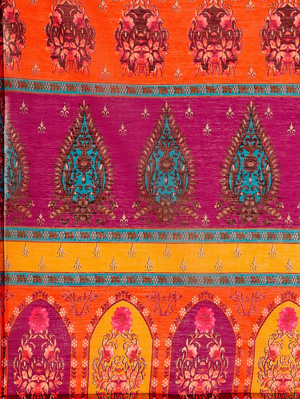 Printed & Hand Embroidered Kurta With Pant & Dupatta, Multicolor - Hiral Fashion