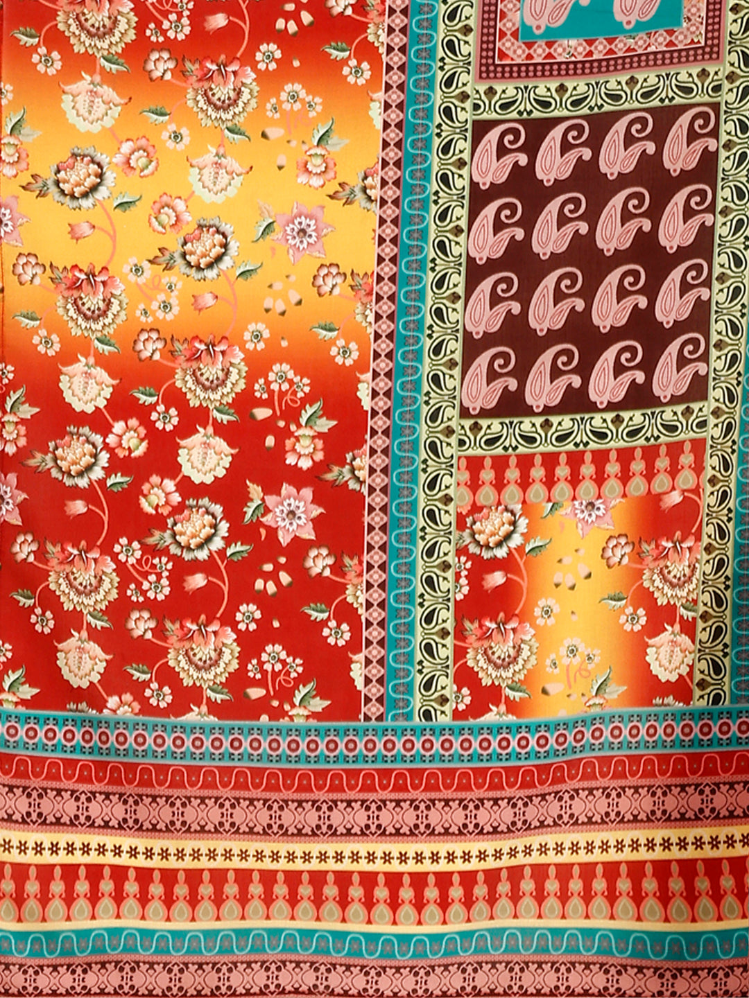 Hand Embroidered & Printed Kurta With Pant & Printed Dupatta, Multicolor - Hiral Fashion - Distacart