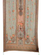 Hand Embroidered & Printed Pure Silk Kurta With Pant & Printed Dupatta, Green - Hiral Fashion - Distacart