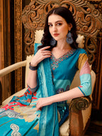 Embroidered & Floral Printed Kurta With Pant & Printed Dupatta, Multicolor - Hiral Fashion - Distacart