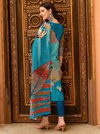 Embroidered & Floral Printed Kurta With Pant & Printed Dupatta, Multicolor - Hiral Fashion - Distacart