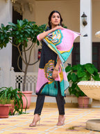 Embroidered & Floral Printed Kurta With Pant & Printed Dupatta, Lavender - Hiral Fashion - Distacart