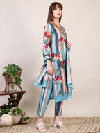 Embroidered & Floral Printed Kurta With Pant & Dupatta, Multicolor - Hiral Fashion - Distacart