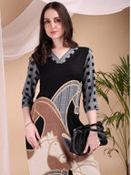 Printed Kurta With Pant, Black - Hiral Fashion - Distacart