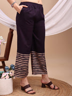 All-Over Abstract Floral Kurta-Palazzo Set, Violet - Hiral Fashion - Distacart