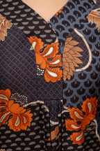 Floral Motifs Printed Kurta With Palazzo, Grey - Hiral Fashion - Distacart