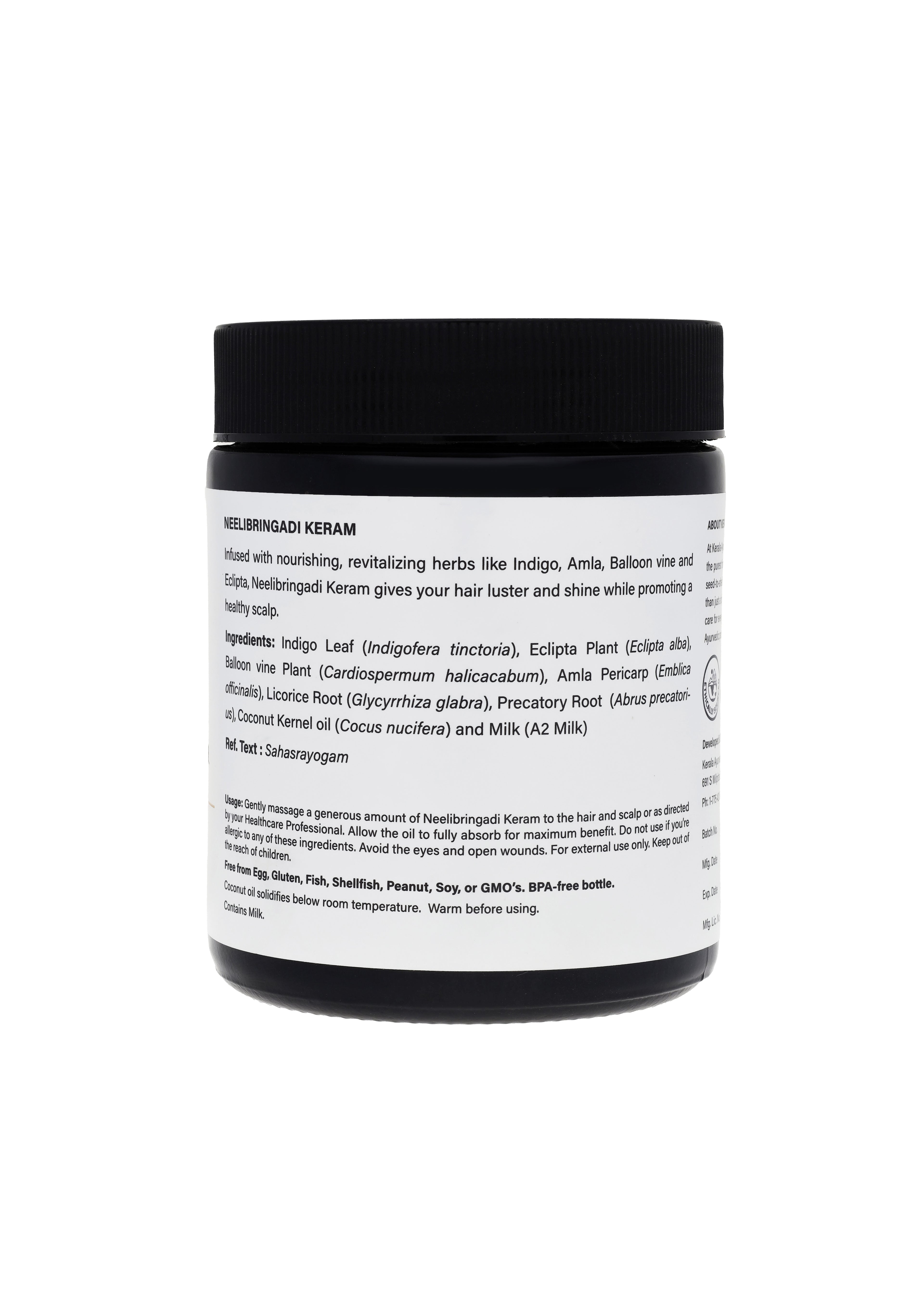 Kerala Ayurveda USA Revitalizing Hair Oil - Neelibringadi Keram
