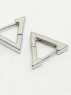 NVR Men's Silver-Plated Geometric Shape Stainless Steel Studs Earring - Distacart
