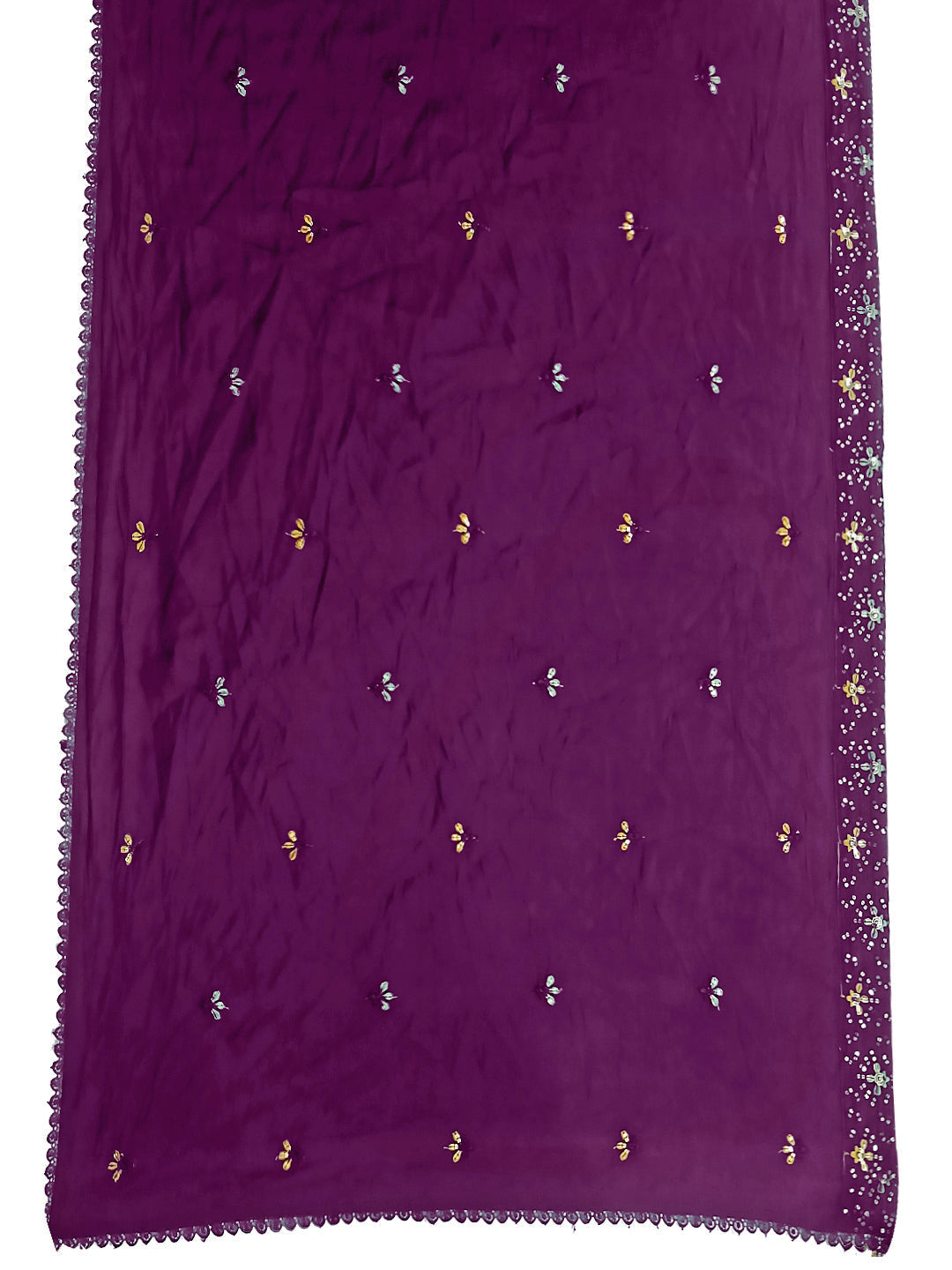 Embroidered Kurta With Pant & Embroidered Dupatta, Purple - Hiral Fashion - Distacart