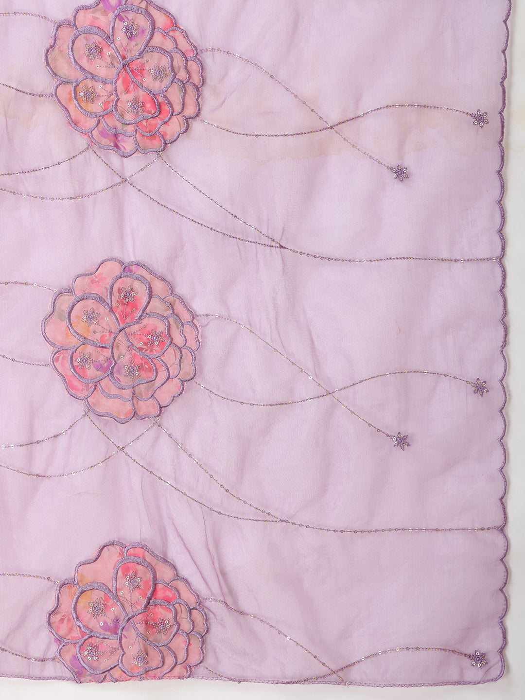 Embroidered Kurta With Pant & Embroidered Dupatta, Lavender - Hiral Fashion - Distacart
