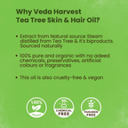 Veda Harvest Tea Tree Essential Oil Cooling & Refreshing Care for Face & Body