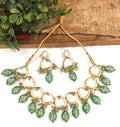 Joban Fashion Hand Made High Quality Gold Plated Base Metal Alloy Kundan Stone Studded Kundan Jewellery Set