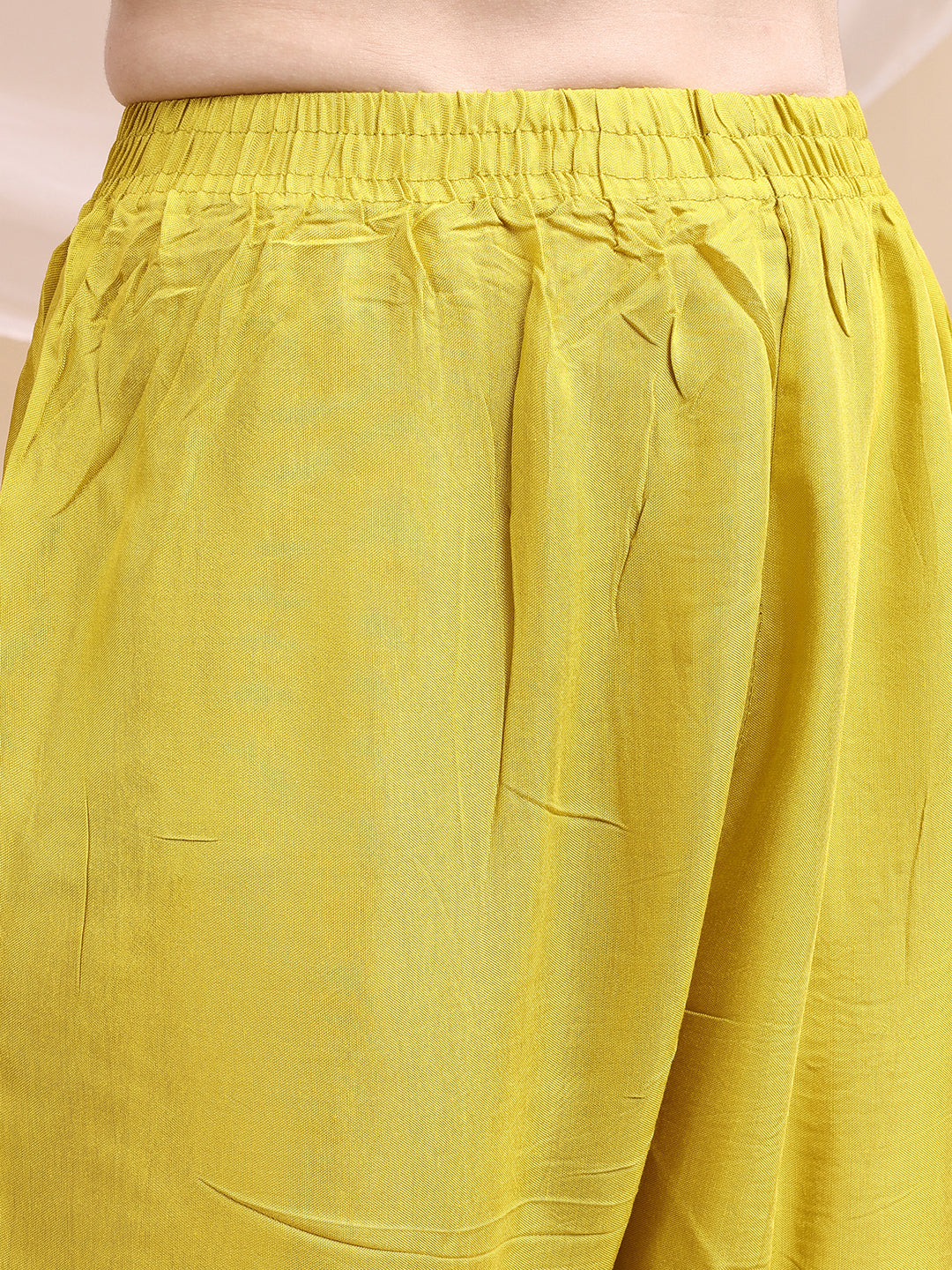 Hand Embroidered Kurta With Pant & Dupatta, Mustard - Hiral Fashion
