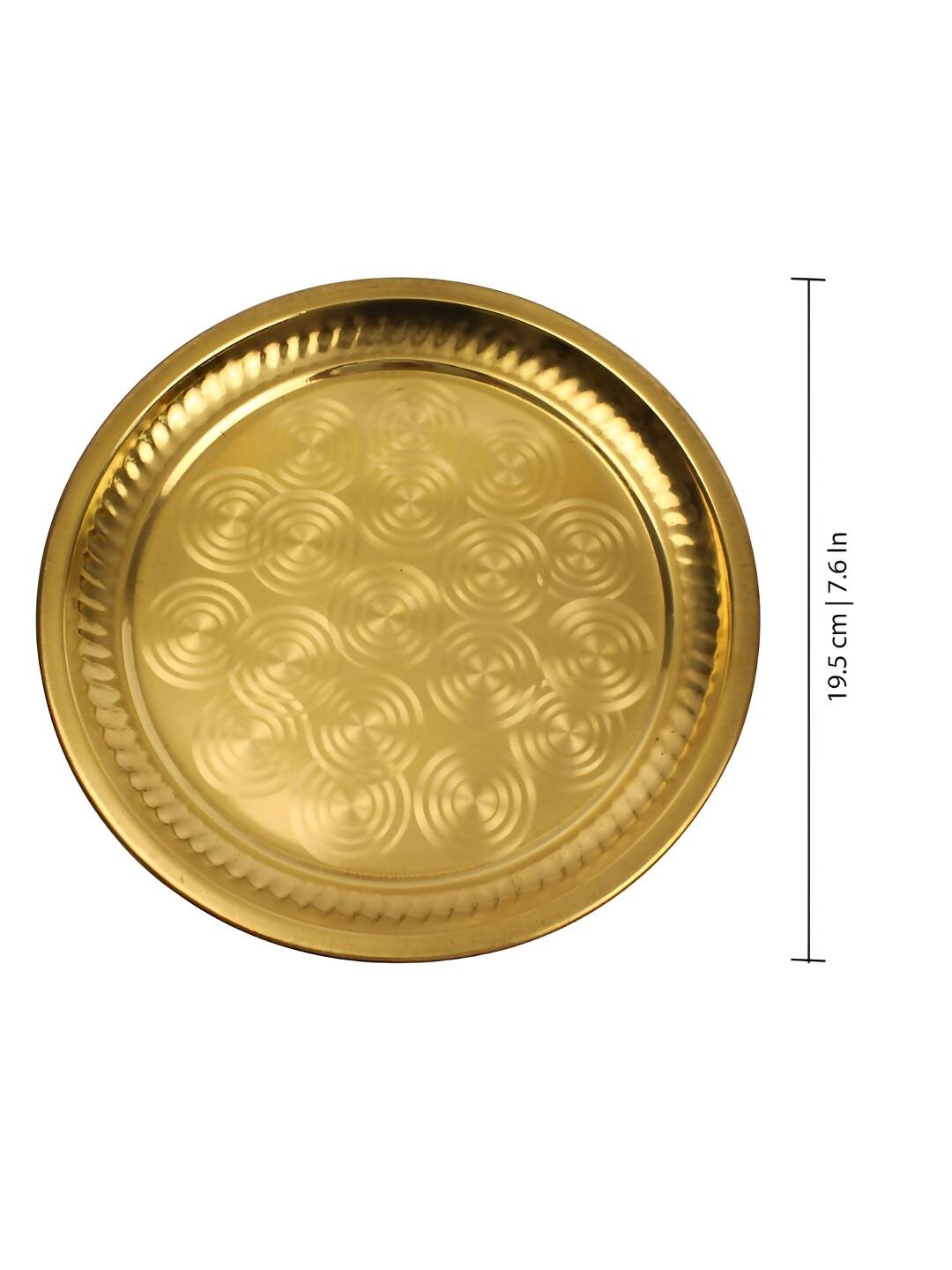 Spillbox Gold-Toned Brass Ring Thali Pooja Essential