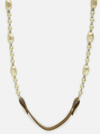 Brown Leather Beaded Mask Chaain - Ruby Raang - Distacart