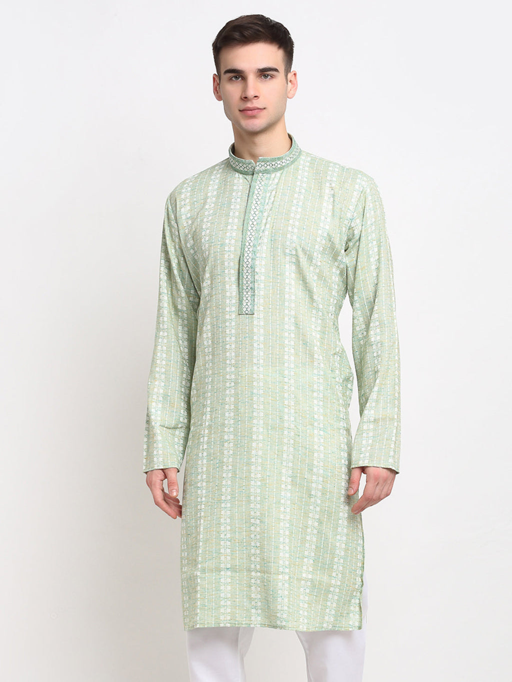 Jompers Men's Woven Kurta - Green