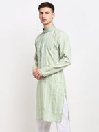 Jompers Men's Woven Kurta - Green