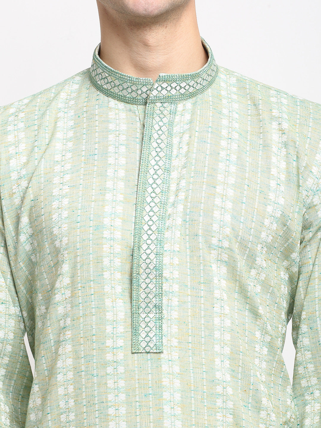Jompers Men's Woven Kurta - Green