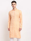 Jompers Men's Woven Kurta - Orange