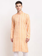Jompers Men's Woven Kurta - Orange