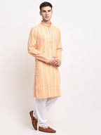 Jompers Men's Woven Kurta - Orange