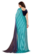 Vamika Georgette Satin Green Desinger Satin Patta Saree