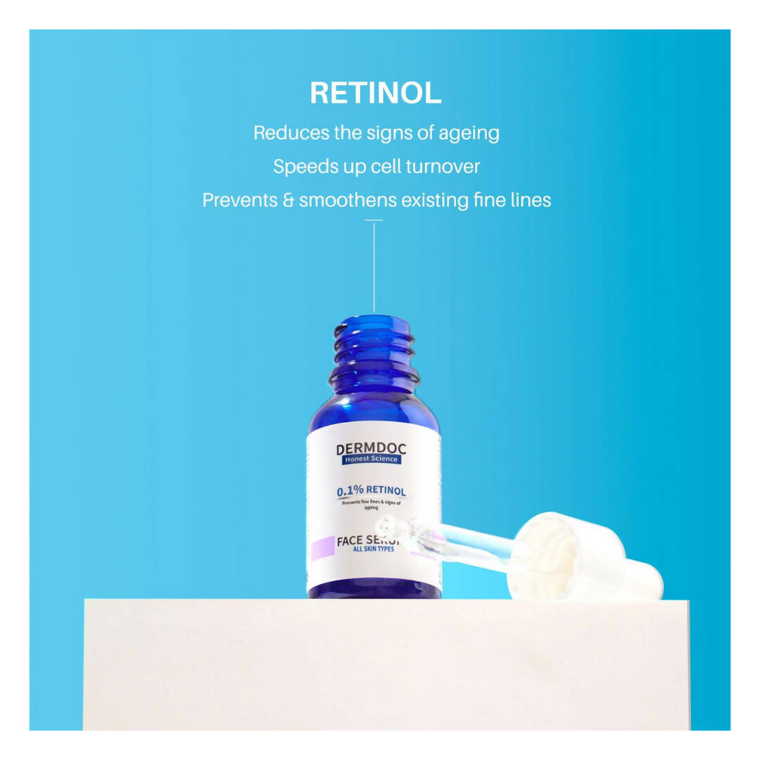 Dermdoc 0.1% Retinol Face Serum, Anti Ageing For All Skin Types