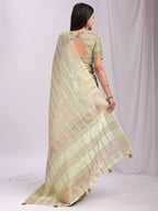 Shree Shyam Fashion Organza Light Green Saree - Distacart
