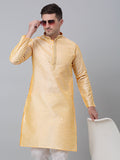 Jompers Men's Golden Collar Embroidered Kurta