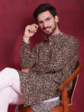 Jompers Men's Digital Printed Kurta - Olive