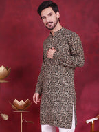 Jompers Men's Digital Printed Kurta - Olive