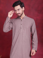 Jompers Men's Sequins Chikankari Kurta - Grey