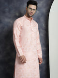 Jompers Men's Printed Kurta - Peach