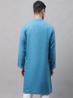 Jompers Men's Cotton Solid Kurta - Teal