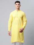 Jompers Men's Embroiderd Kurta - Lemon