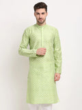 Jompers Men's Green Chikankari Kurta Only