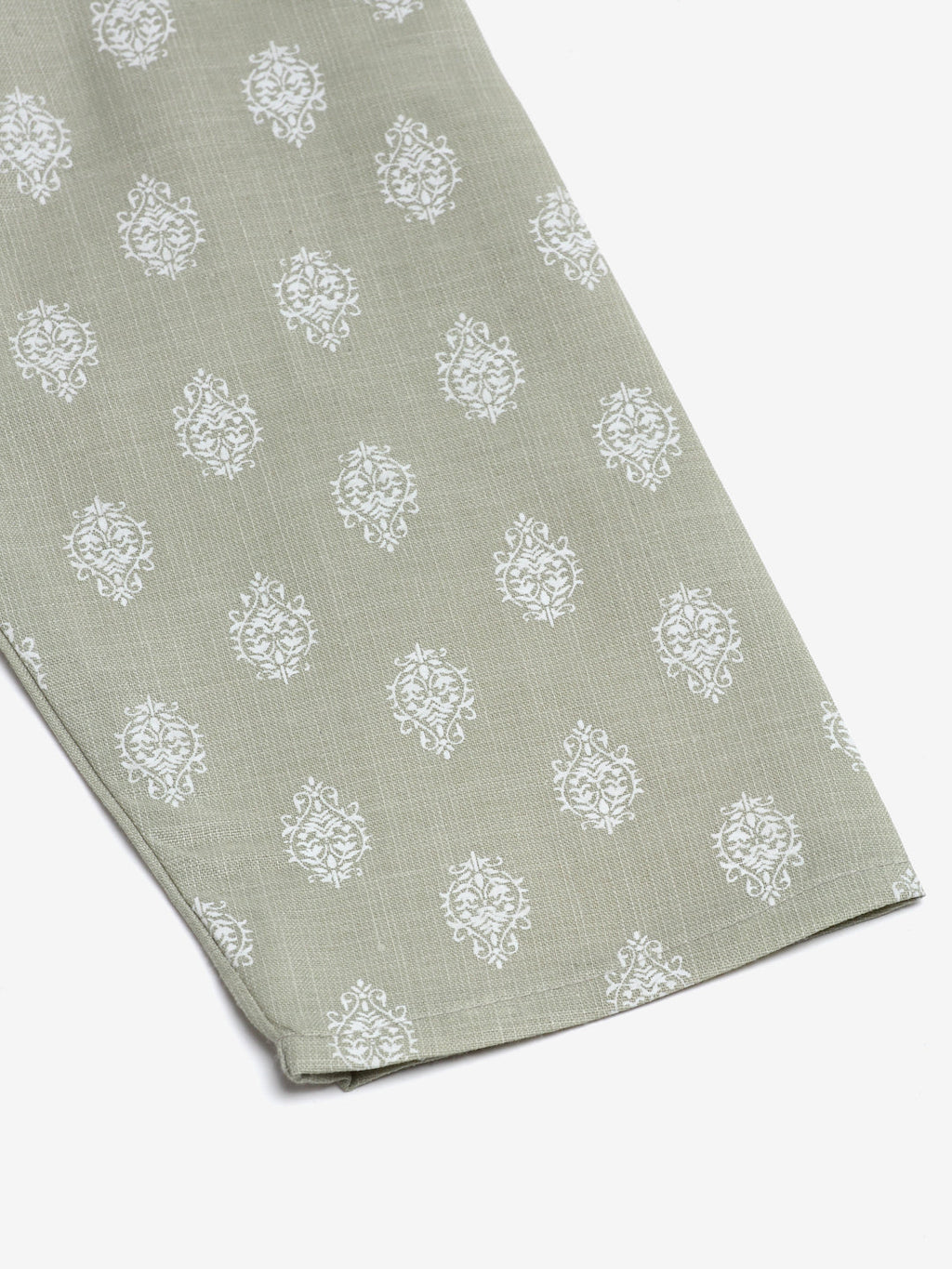 Jompers Men's Cotton Floral printed Kurta - Grey