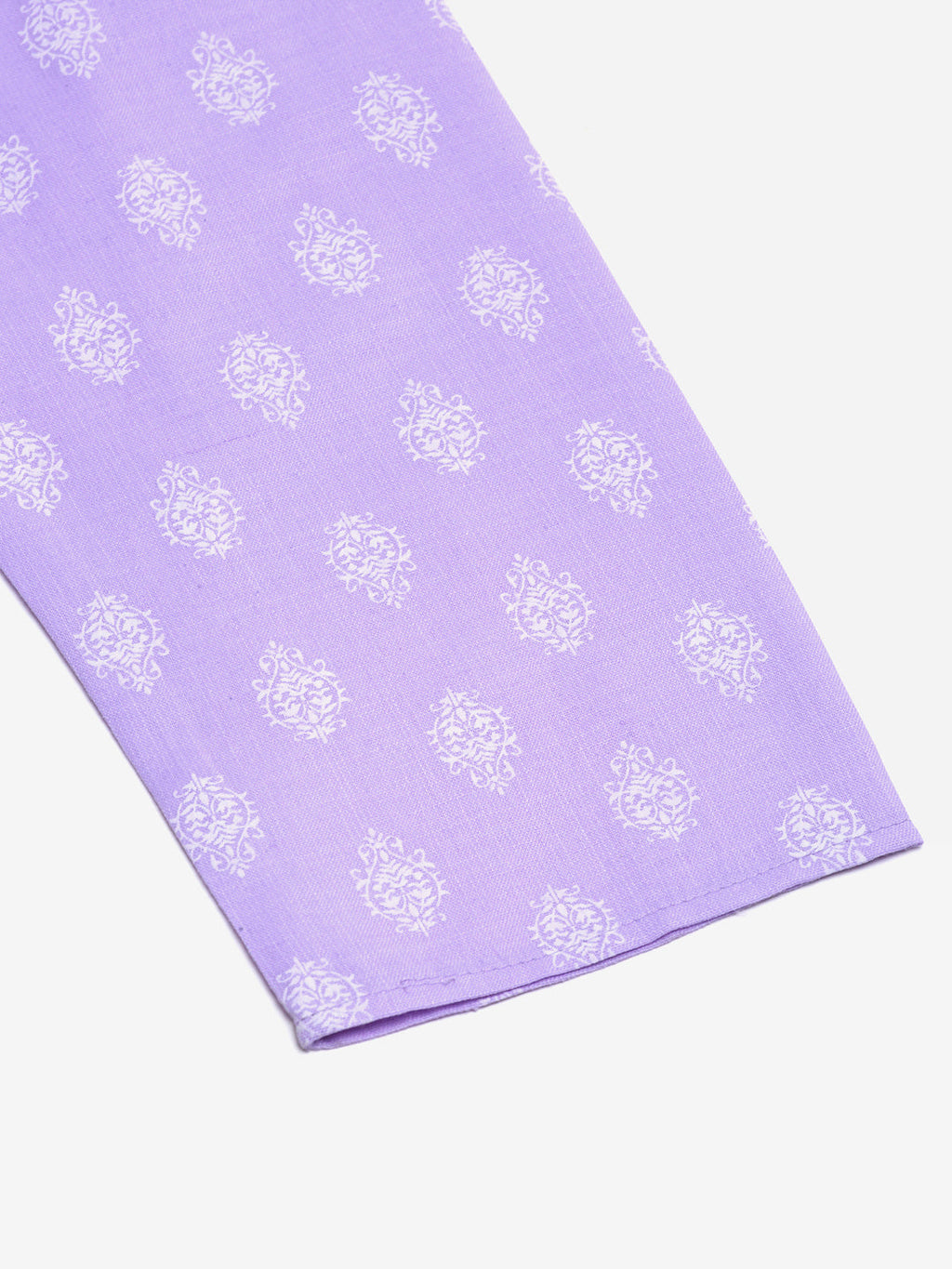 Jompers Men's Cotton Floral printed Kurta - Purple