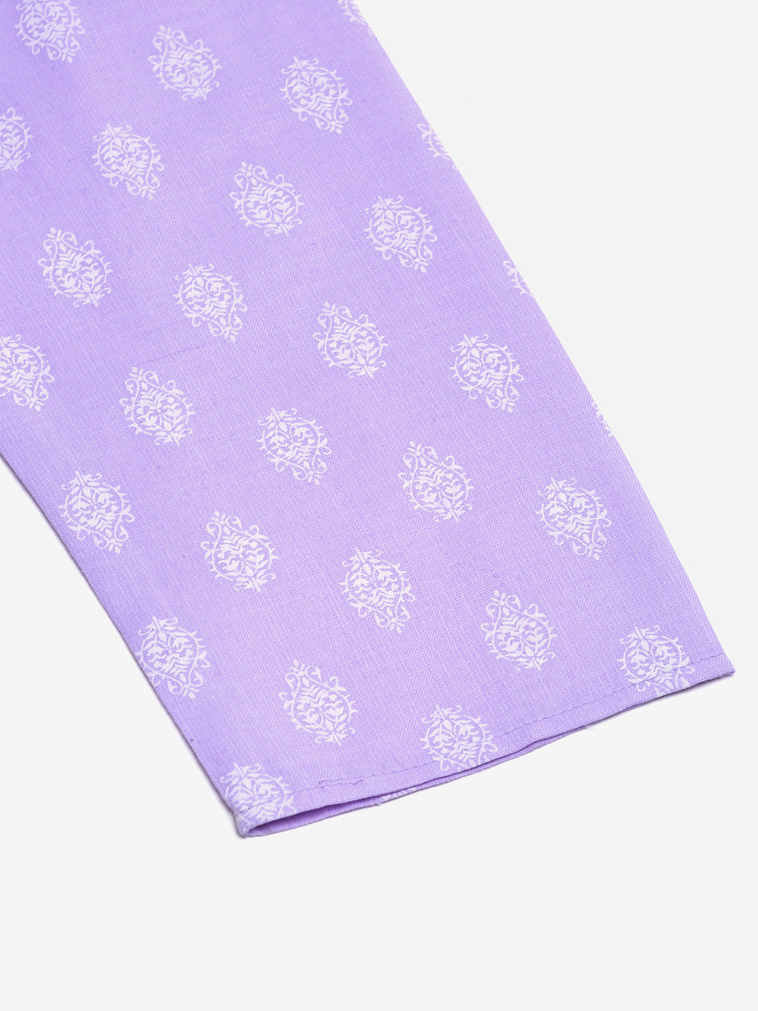 Jompers Men's Cotton Floral printed Kurta - Purple
