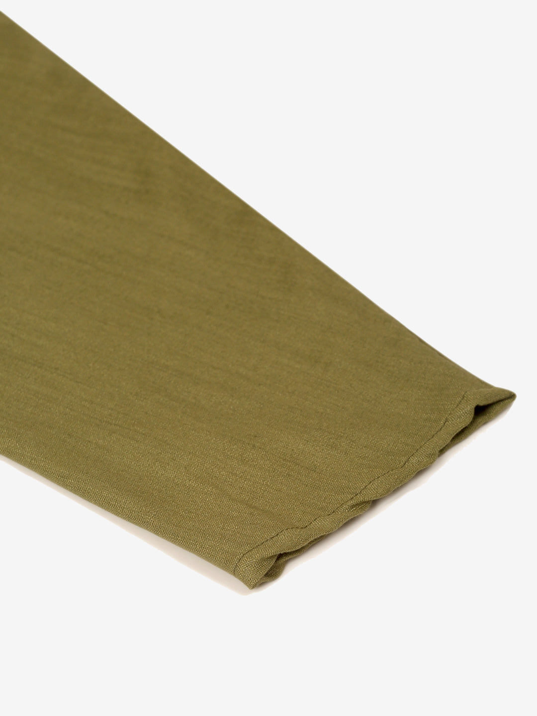 Jompers Men's Olive Green Embroidered Kurta