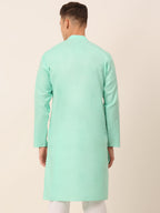 Jompers Men's Cotton Solid Kurta - Green