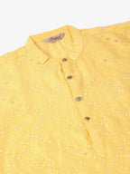Jompers Men's Lemon Mirror Work Kurta Only
