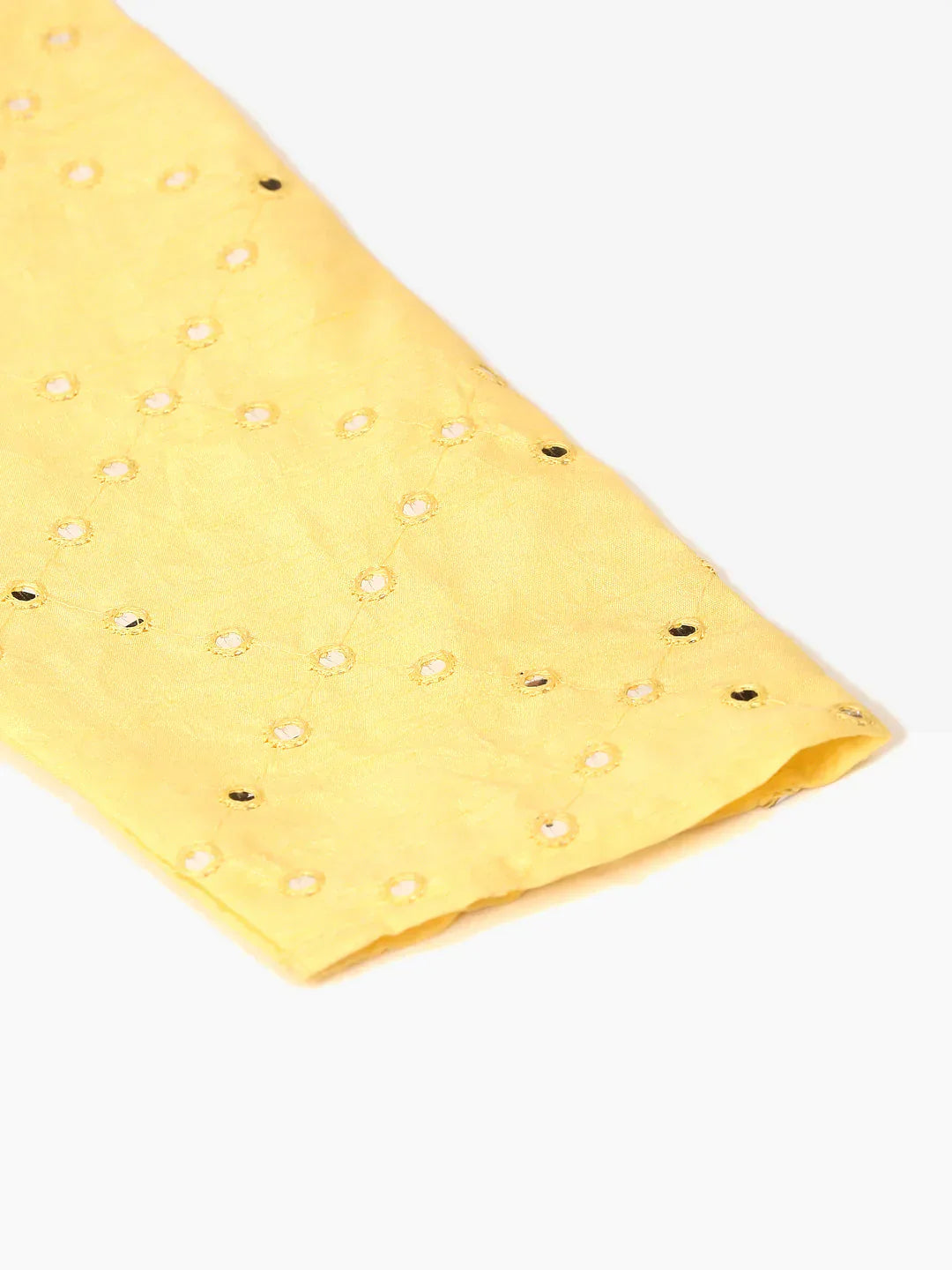 Jompers Men's Lemon Mirror Work Kurta Only